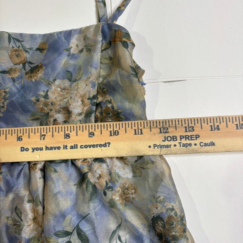 Midi Floral Babydoll Dress with puff | Extra Small - Picture 6 of 8